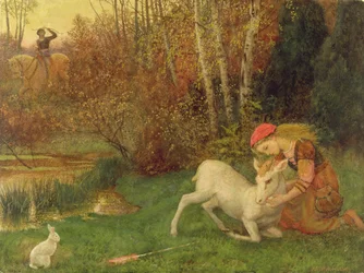 Valkoinen naarashirvi, noin 1870