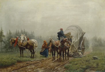 Rikkoutunut tavaravaunu, 1862