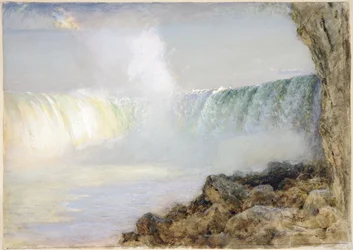 Niagaran putoukset (wc paperille asennettuna ragboardille)