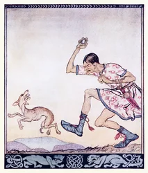 Mies, joka ei pitänyt koirista. Itse asiassa hän vihasi niitä. from The Birth of Bran in Irish Fairy Tales.