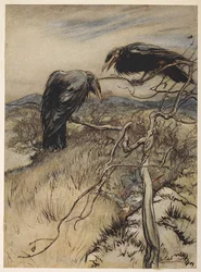 Kuvitus "Twa Corbiesista"