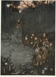 Hänen isänsä oli nähnyt heidät vanhoissa hollantilaisissa mekkoissaan leikkimässä yhdeksänneulaisessa Rip Van Winkle -pubissa Washington Irvingiltä. 1910