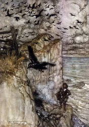 Arthur RACKHAMin (1867-1939) kuvitus William SHAKESPEAREN kesäyön unelmaan