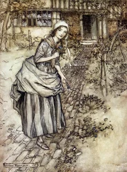 Arthur RACKHAMin (1867-1939) kuvitus William SHAKESPEAREN kesäyön unelmaan