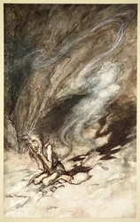 "Mimi vääntelee saamiensa ripsien alla", 1910.