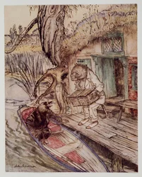 Sove että jalkojesi alla, hän havaitsi Myyrälle, kun hän meni alas veneeseen, Kenneth Grahamen (1859 - 1932) pubista Wind in the Willows. 1940