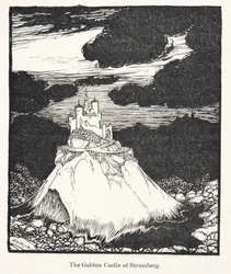 Strombergin kultainen linna, teoksesta "Grimmin veljesten sadut", julkaistu 1909