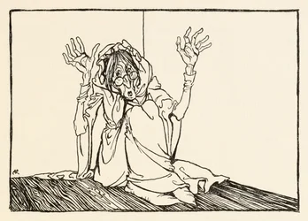 The Hag istui seinää vasten, Morgans Frenzy in Irish Fairy Tales -teoksesta.