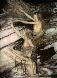 Reinin tyttäret, Richard Wagnerin teoksista Siegfried ja Jumalten tuho, 1911.