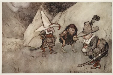 Myös heidän viisuminsa olivat omituisia.. Washington Irvingin Rip Van Winklen pubista. 1910