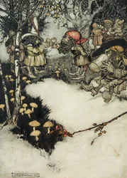 He juovat alkoholiaan syvässä hiljaisuudessa, 1905 (kynä & sisään ja wc paperilla)