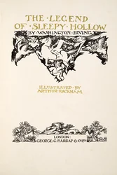Nimiölehti, teoksesta The Legend of Sleepy Hollow, kirjoittanut Washngton Irving (1783 - 1859), julkaissut. 1928