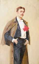 Arthur Wardle itse (öljy paneelissa)