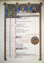 Pyhän Pietarin antifonaari, noin 1160 (valaistu sivu).
