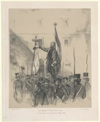 Unkarilaisten juristien kiitokset Wienin yliopistossa 16. maaliskuuta 1848.