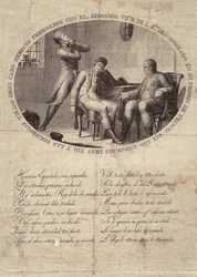 FERDINAND VII, Espanja (1784-1833). Espanjan kuningas (1808-1833). Fernando VII:n vankeus Ranskassa. Etsaus. ESPANJA. ANDALUSIA. CADIZ. San Fernando. Kunnallinen historiallinen museo