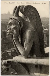 Vuosina 1163-1400-luvuilla rakennetun Notre Dame de Paris -katedraalin kellotapuli - Postikortti, Selva-kokoelma