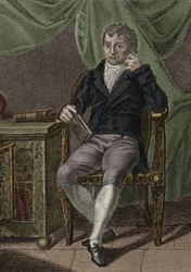 Johann Gottlieb Fichte. Saksalainen filosofi - Johann Gottlieb Fichten muotokuva Saksalainen filosofi