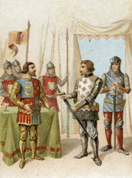 Johannes II Hyvä, Ranskan kuningas joutuu englantilaisten vangiksi, ja hänen poikansa Kaarle V:n sijasta hän pakenee.