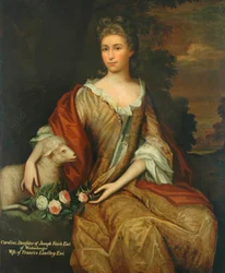 Rouva Lindley, o.s. Caroline Finch (öljy kankaalle)