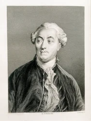 NECKER, Jacques (1732-1804). Sveitsiläinen rahoittaja ja valtiomies Ranskan palveluksessa. Kaiverrus (1883). Litografia. ESPANJA. KATALONIA. Barcelona. Biblioteca de Catalunya (Katalonian kansalliskirjasto).
