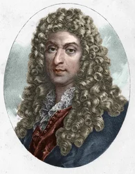 Italialaista alkuperää olevan ranskalaisen säveltäjän Jean Baptiste Lullyn muotokuva.