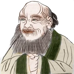 Lao Tseun muotokuva Kiinalainen filosofi.