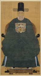 Muotokuva Nam Gu-manista (1629~1711) (riippukäärö, tussi ja väri silkille)