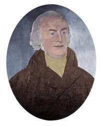 Muotokuva Samuel Hahnemannista (1755-1843), lääkäristä ja homeopatian perustajasta.