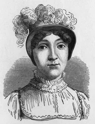 Muotokuva Sophie Armandista tai Madame Blanchardista (1778-1819), ranskalaisen ilmailijan Jean Pierre Blanchardin vaimosta. Hän kuoli ilmapallon räjähdyksessä.