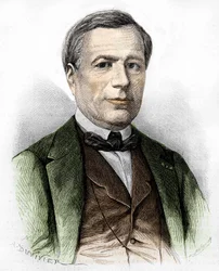 Muotokuva Xavier MARMIER Kirjailija, runoilija, matkailija, pohjoisen kirjallisuuden kääntäjä.