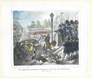 Hyökkäys k. k. Nassaun jalkaväkirykmentin hyökkäys Taborin sillalla 6. lokakuuta 1848.