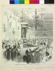 Unkarin Landtagin perustaminen Budassa 6. huhtikuuta 1861 kreivi George Apponyin toimesta.