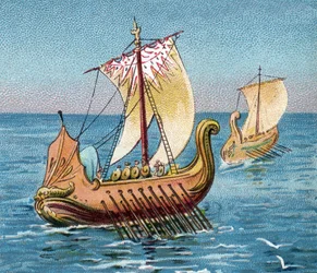 Trireme Antiikin Kreikan alukset - Antiikin Kreikka: Kreikan trireme, antiikin taistelu galere.