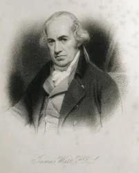 WATT, James (1736-1819). James Wattin muotokuva. Kaiverrus.