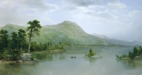 Black Mountain Harbor Islandsilta nähtynä, Lake George, New York, 1875