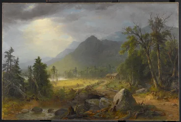 Ensimmäinen sadonkorjuu erämaassa, 1855