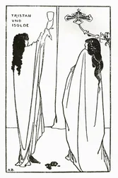 Tristanin ja Isolden toisto, kuvitus teoksesta "The Savoy", 1896