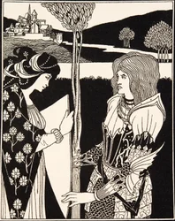 Miten Morgan Le Fay antoi Sir Tristramille kilven (yksityiskohta)