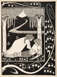 Kuinka Elaine-rouva tunsi Sir Launcelotin,1894(kaiverrus).