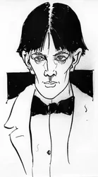 Aubrey Vincent Beardsleyn (1872-1898) omakuva englantilainen kuvittaja ja kirjailija