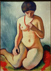 Nude korallikaulakorulla