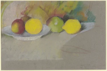 Omenoita ja sitruunoita, noin 1909-10 (pastelli paperille).