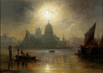Venetsia, kuutamoilta Santa Maria della Saluten yllä