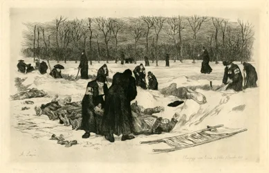 Kuolleiden hautaaminen lumeen