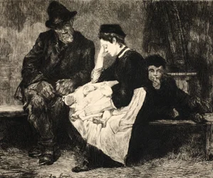 Kuvitus "La Rue a Londres", pub. G. Charpentier et Cie, 1884