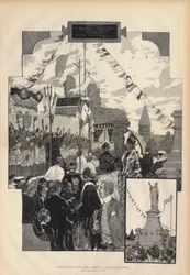 Paavi Urbanus II:n patsaan avajaiset CHATILLON-SUR-Marnessa 21. heinäkuuta 1887. Auguste Francois Marie Gorguet