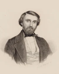 Säveltäjä Giuseppe Verdin muotokuva 1813-1901, n. 1850.