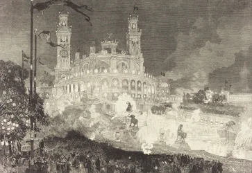 14. heinäkuuta. Palais du Trocadéron valaistus, 1883.