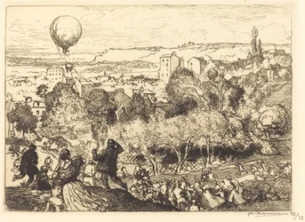 Putoava ilmapallo Pre-Saint-Gervaisissa